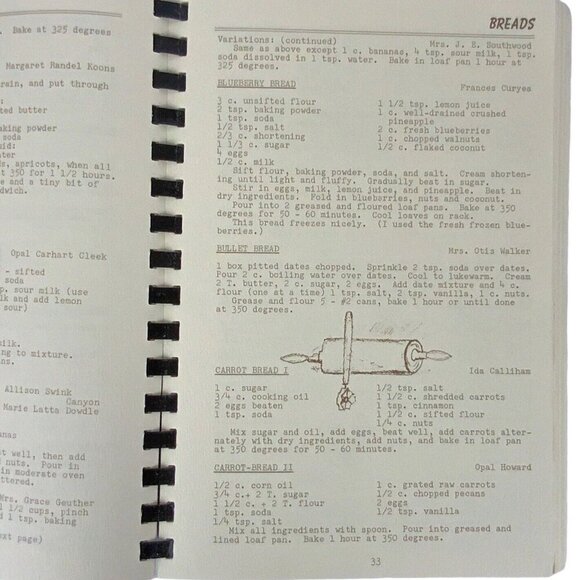 Square House Museum Cookbook Sixth Edition 1973 Panhandle TX Spiral Bound - Picture 6 of 15